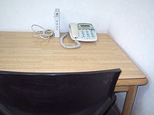 Desk,Chair,Tel,Modem